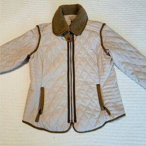 Daniel Cremieux Cream Sherpa Collar Jacket